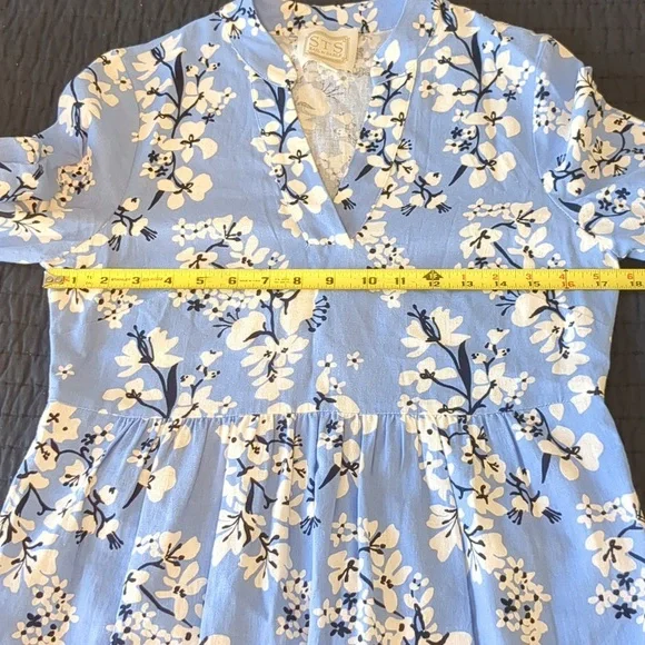 Sail to Sable Floral Bell Sleeve Dress Sz. XS - Picture 7 of 8